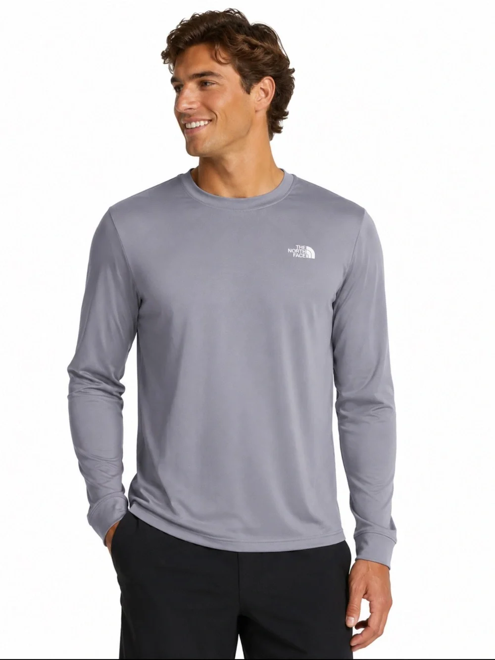 The North Face Gray Base Layer Long Sleeve Crew Shirt Men’s Medium